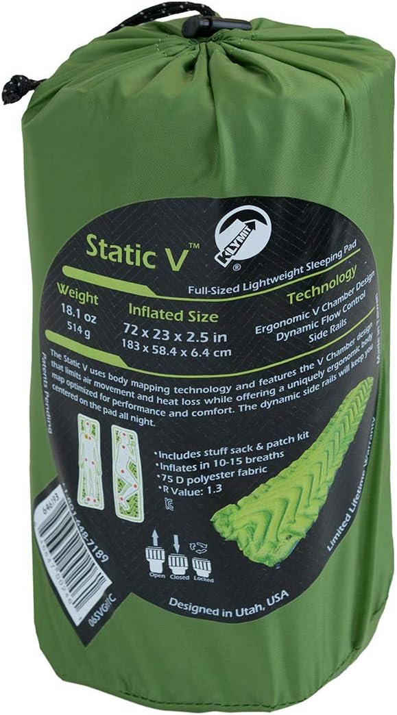 Klymit Schlafmatte Static V Grün, Grün