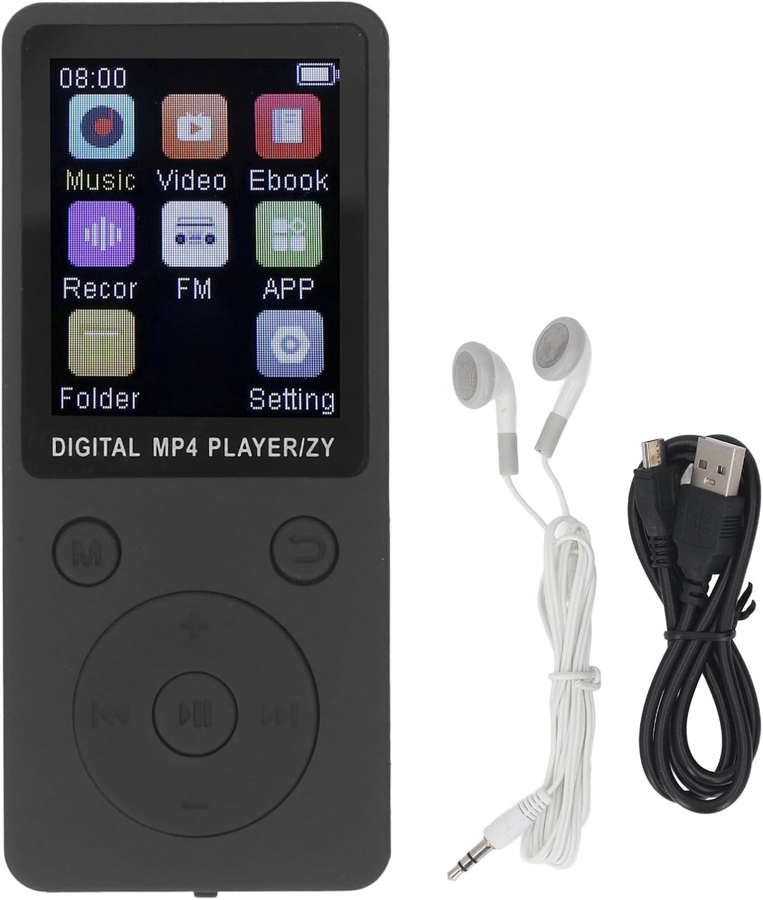 MP3-Player mit Bluetooth 5.0, 1,8-Zoll-Farbbildschirm, Tragbarer Musik-Player, HiFi-Sound-Musik-Play