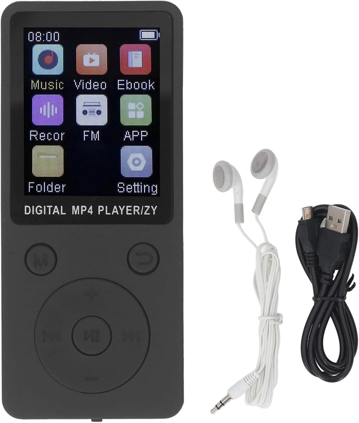 MP3-Player mit Bluetooth 5.0, 1,8-Zoll-Farbbildschirm, Tragbarer Musik-Player, HiFi-Sound-Musik-Play