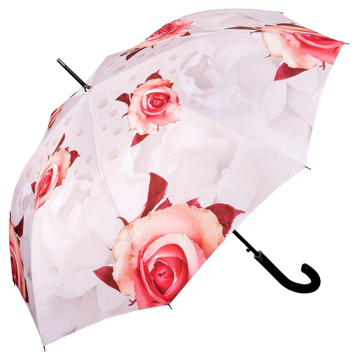 VON LILIENFELD Regenschirm Blumen Rosen Auf-Automatik Hochzeitsschirm Stockschirm Stabil