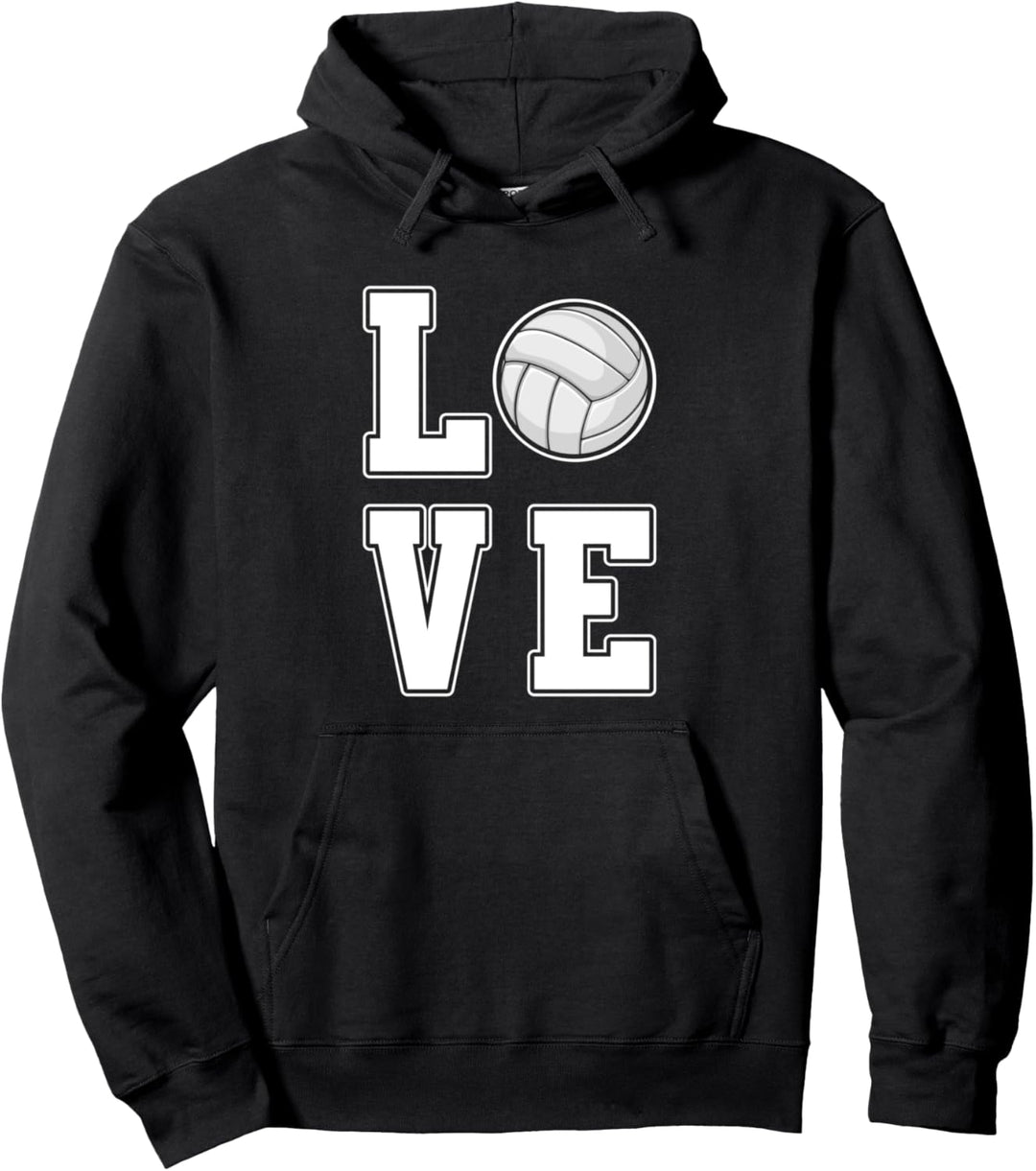 Liebe Zum Volleyball Pullover Hoodie