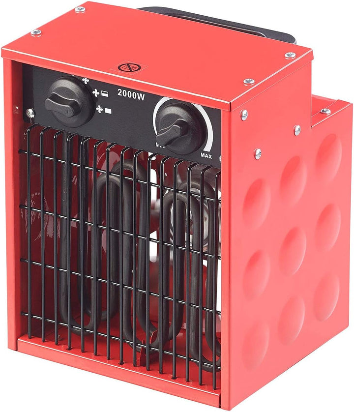 AGT Bau Heizlüfter: Profi-Industrie-Elektro-Heizlüfter mit 2.000 Watt und 2 Heizstufen (Heizlüfter 2