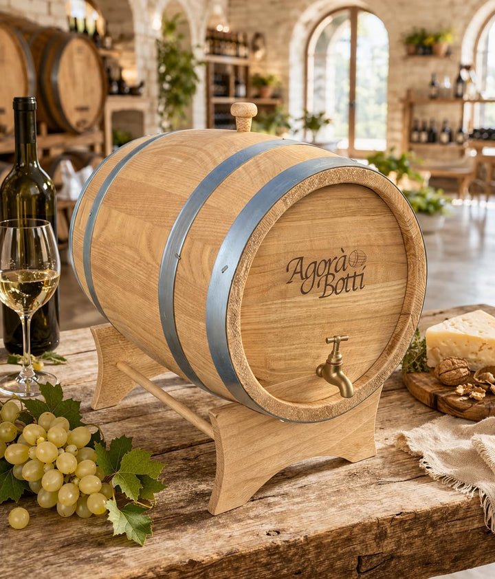 15 Liter Kastanienfass mit Messinghahn - Neue Produktion