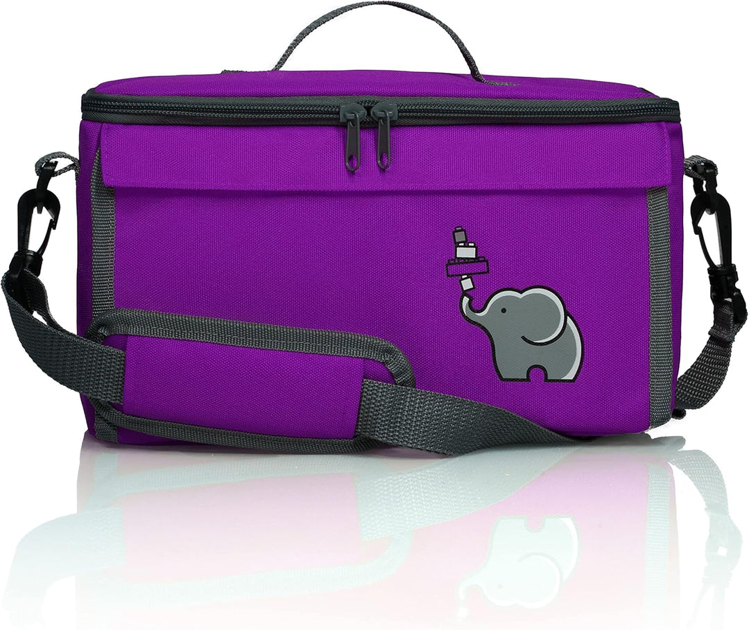 fantifant Baustein Tasche für Lego mit ausklappbarer Bauplatte kompatibel mit Lego Tasche MIT AUSTAU