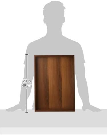 Continenta 4240 Walnut Wood Tablett aus Walnussholz, Holz, Dunkelbraun, 49 x 35 x 6 cm