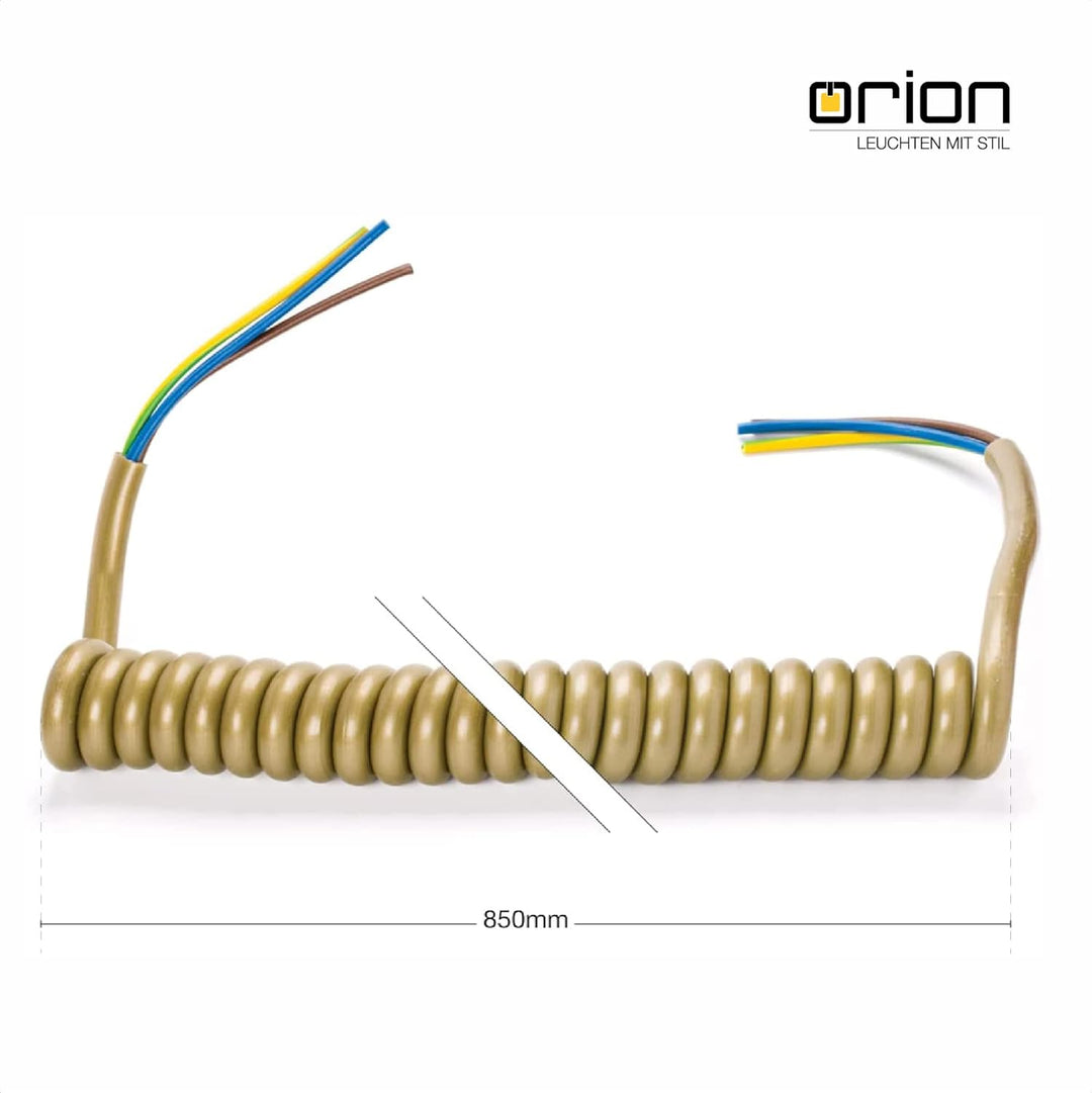 ORION LIGHTSTYLE Spiralkabel 3 adrig Spiralleitung Spiral Verlängerung Elektrokabel Leuchtenkabel La