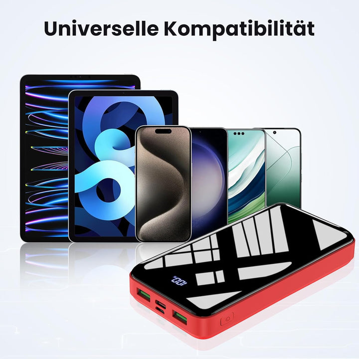 Bextoo Powerbank 30000mAh Grosse Kapazität Externe Akkus LCD Display Batterie Pack 3 Ausgängen 2 Ein