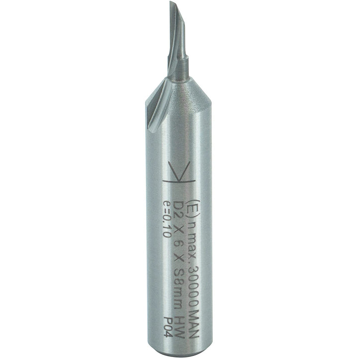 ENT 10350 Nutfräser VHW, Schaft (S) 8 mm, Durchmesser (D) 2 mm, NL 6 mm, Z1, SL 32 mm, GL 43 mm D=2