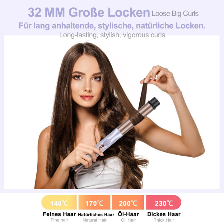 PARWIN PRO BEAUTY 3 In 1 Styling Set, Beinhaltet Glätteisen 25mm -Lockenstab 32mm & GlÄttbÜrste, mit