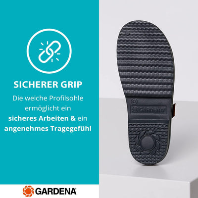 Gardena Gartenschuhe für Damen & Herren in den Grössen 36-46 I Unisex-Gartensandalen mit rutschfeste