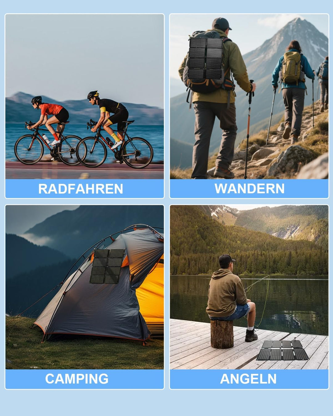 ELECAENTA 25W ETFE Tragbar Solar Ladegerät, Taschenformat Mini Faltbares Solarpanel mit USB-A & USB-