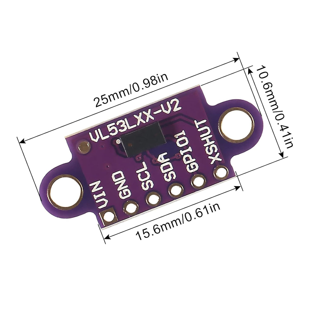 4 x Sensormodul Time-of-Flight ToF Laser Distanzsensor VL53L0X Time of Flight Sensor 940nm kompatibe