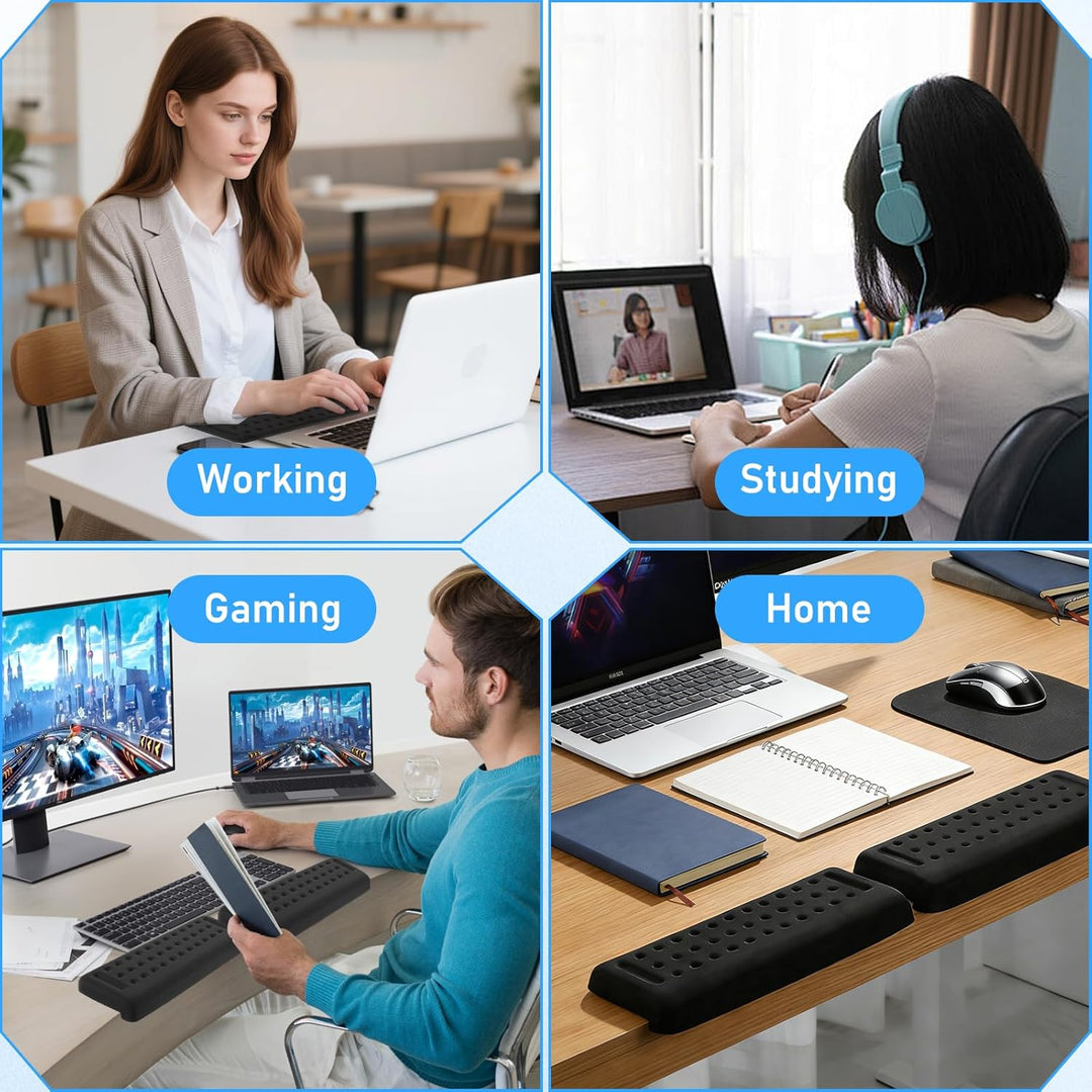 2 Stück Handballenauflage Tastatur, L-Förmige Ergonomisches Handauflage Tastatur, Memory-Schaum Hand