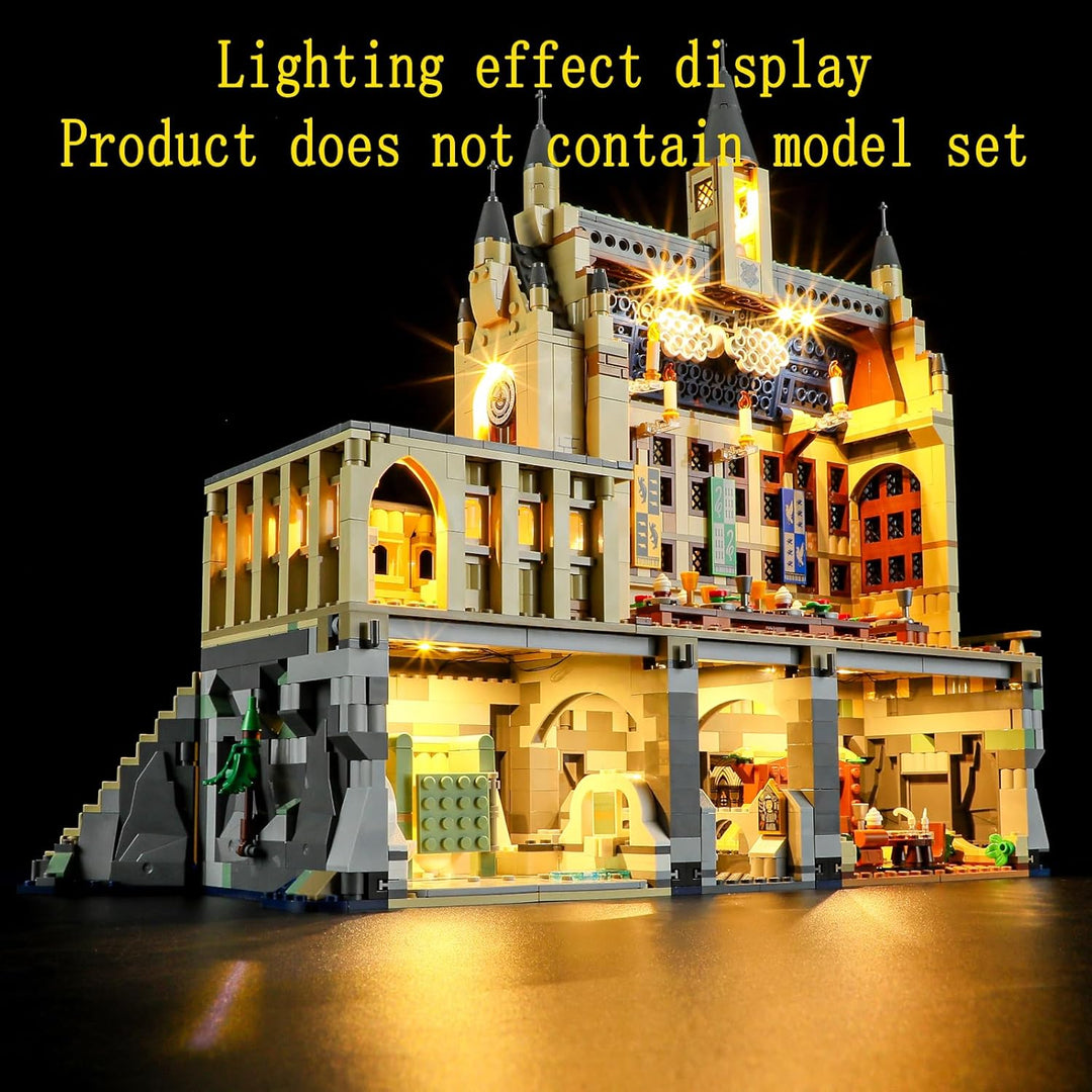 GEAMENT Ver.2024 LED Licht-Set Kompatibel mit Lego Harry Potter Schloss Hogwarts Die Grosse Halle 76