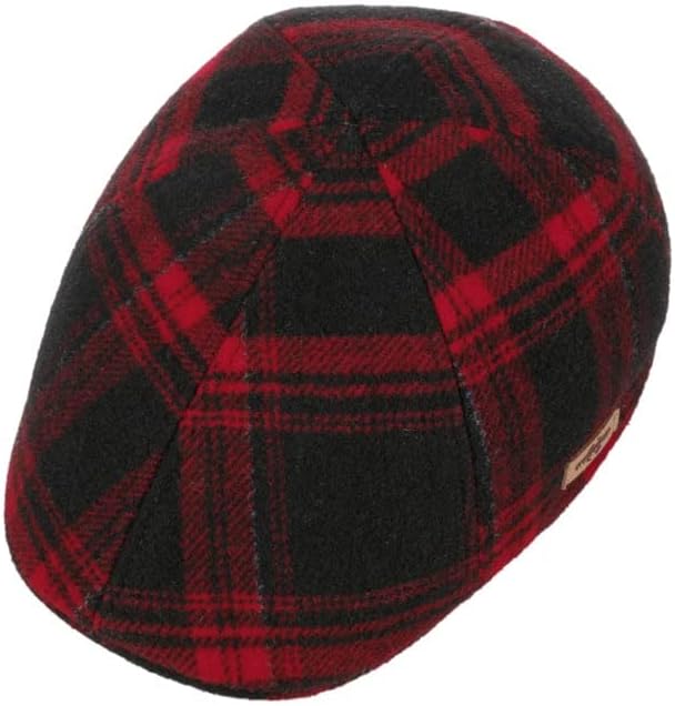 Stetson Texas Shadow Plaid Flatcap Schirmmütze Schiebermütze Wollcap Herren - Made in The EU mit Sch