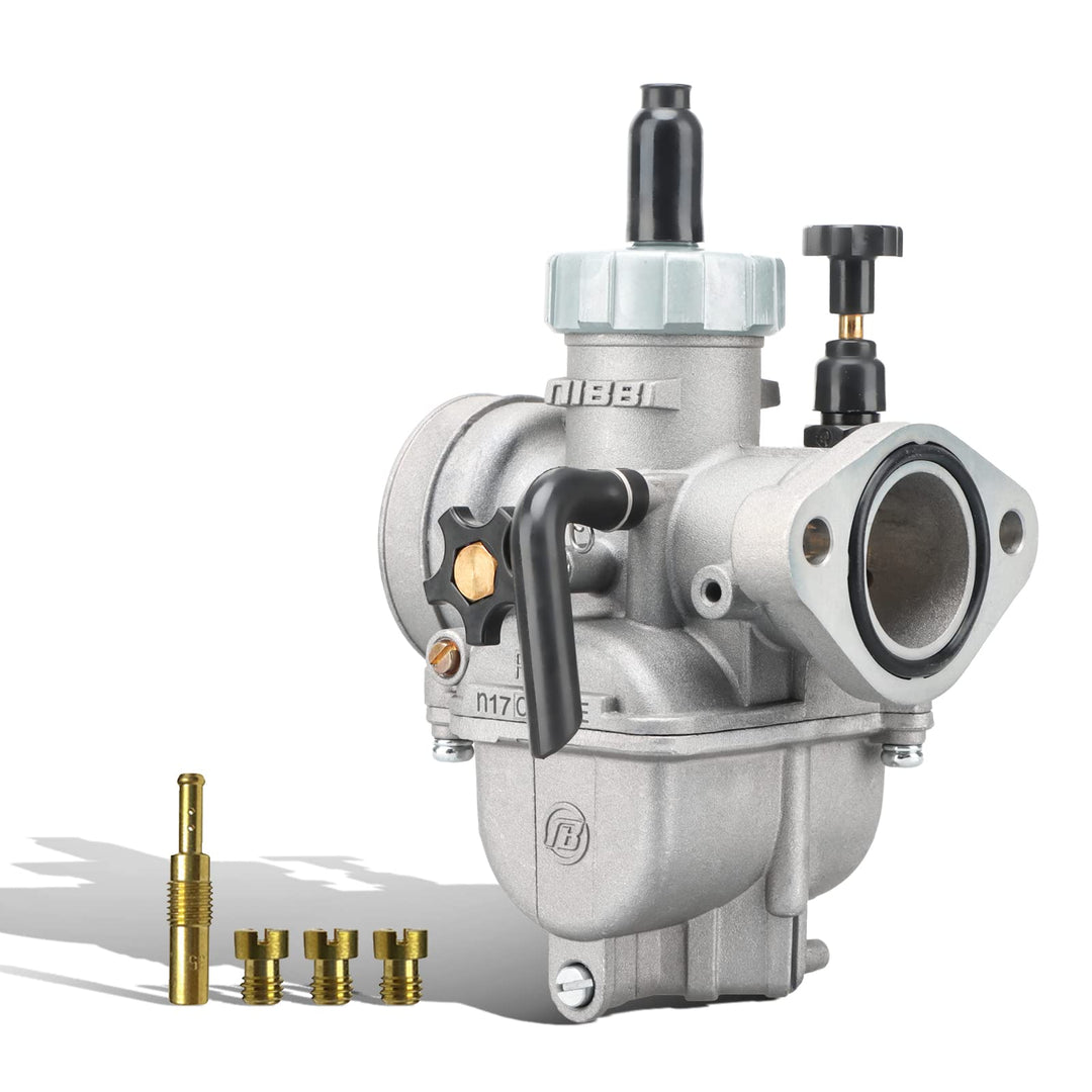 NIBBI PE17mm Vergaser für 80cc-100cc Flansch Motorrad Motor Vergaser mit Carb Jets PE-Flansch-17mm,
