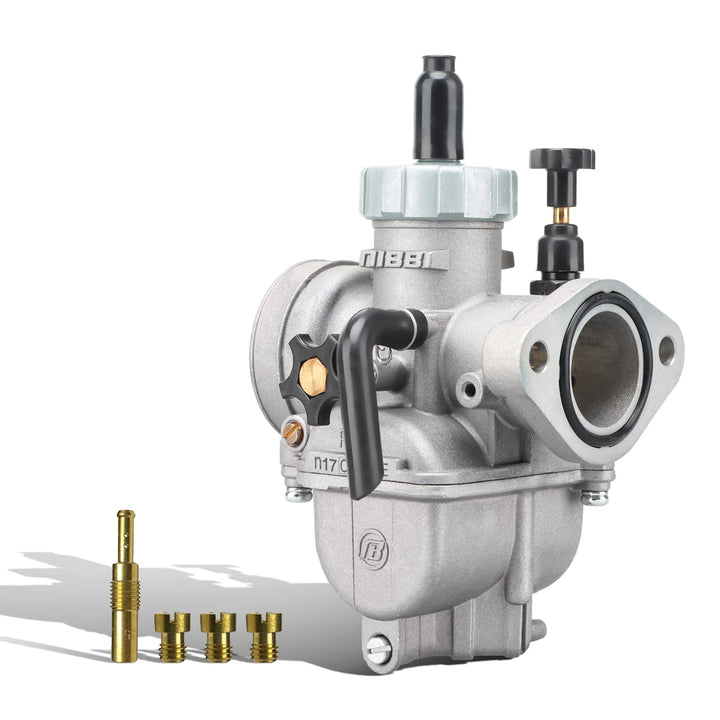 NIBBI PE17mm Vergaser für 80cc-100cc Flansch Motorrad Motor Vergaser mit Carb Jets PE-Flansch-17mm,