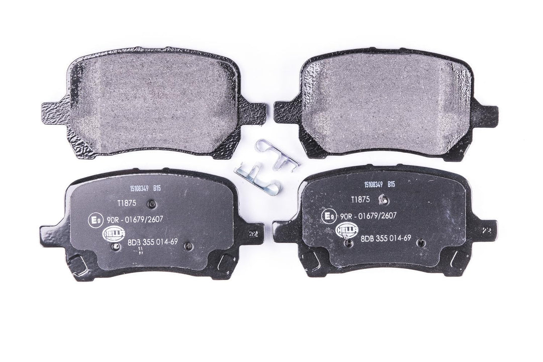 HELLA PAGID 8DB 355 014-691 Bremsbelagsatz - T1875 - Dicke/Stärke: 17mm - Bremssystem: Akebono - mit