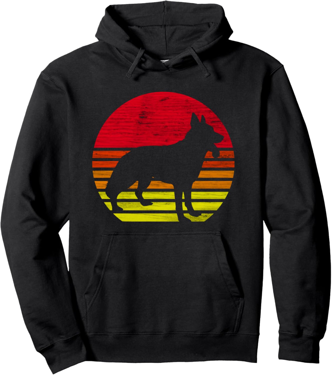 Deutscher Schäferhund Retro Pullover Hoodie