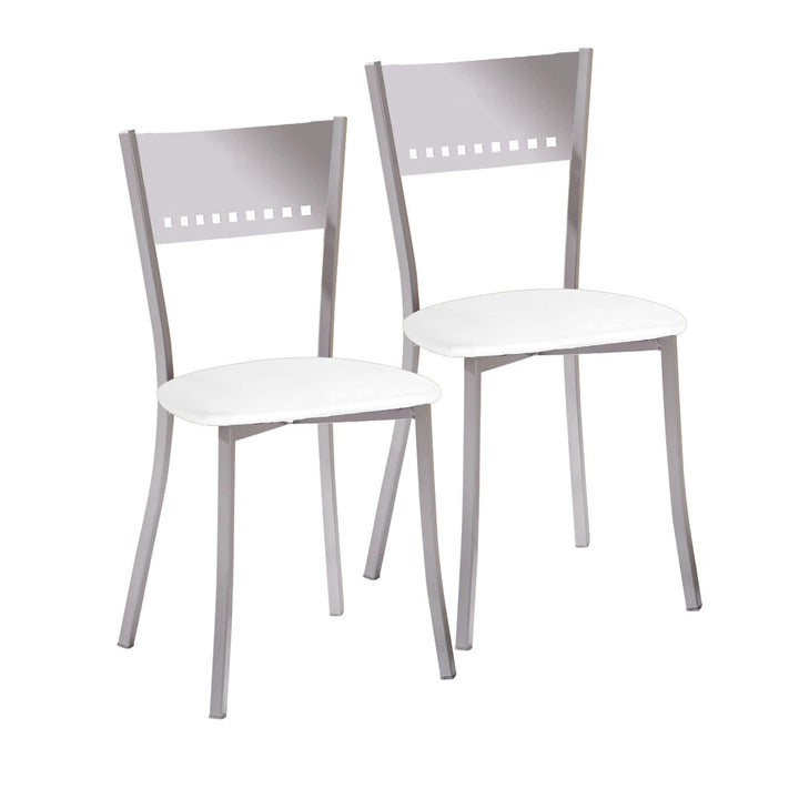 ASTIMESA SCOBBL kuechenstuhl, Metall Kunstleder Aluminium, weiss, Altura de asiento 45 cms, Weiss
