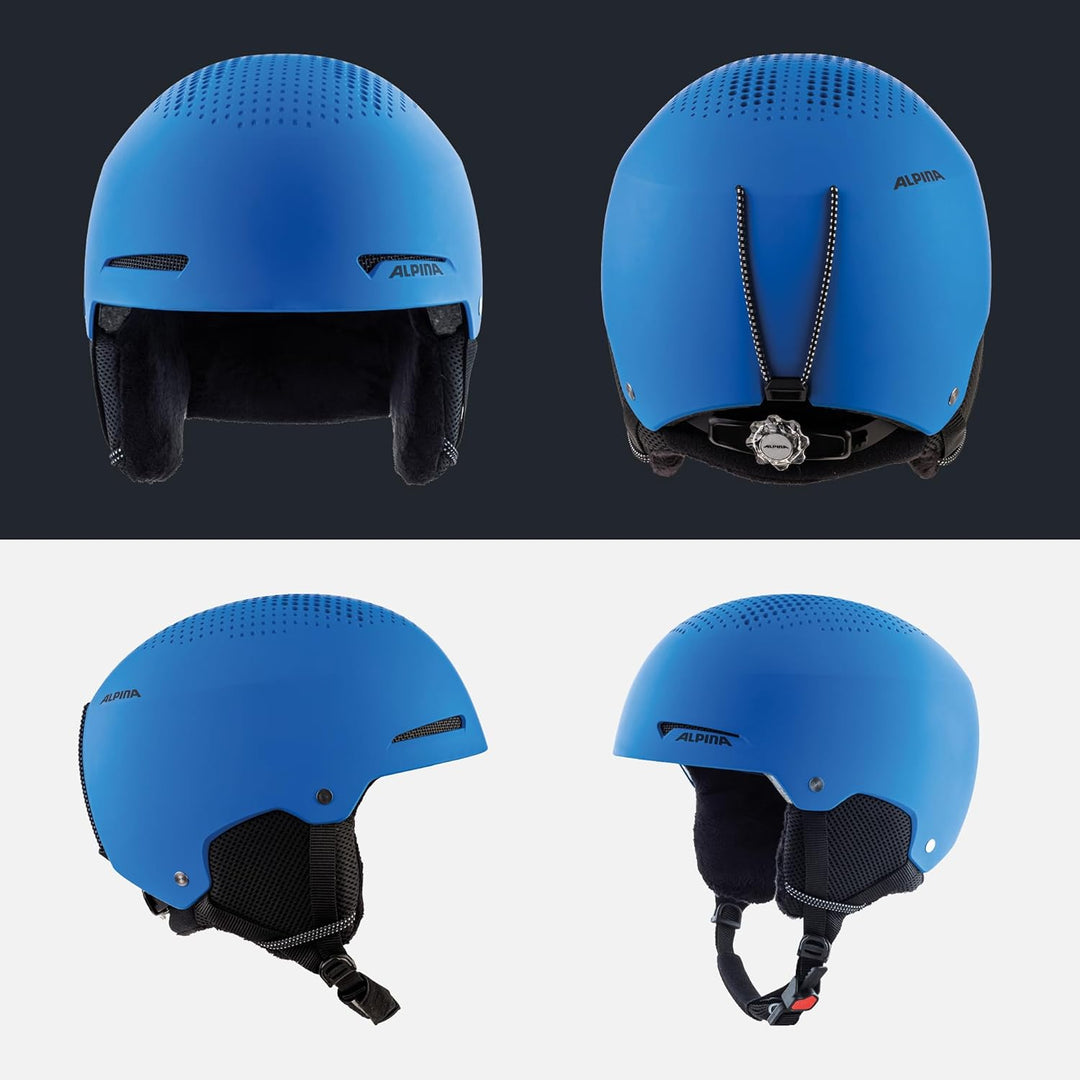 ALPINA ZUPO - Sicherer, Stossabsorbierender, Belüfteter & Schlagfester Skihelm Für Kinder blue matt