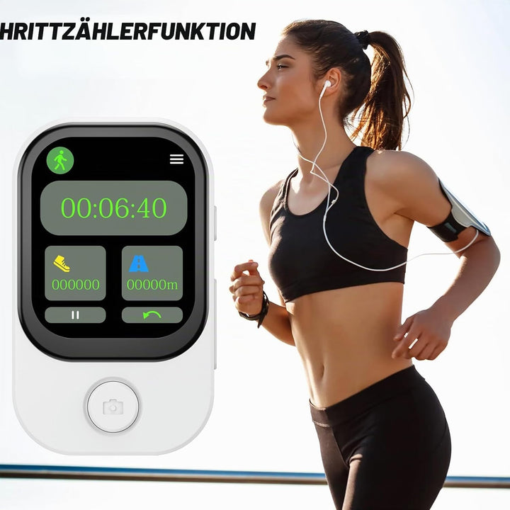 64GB MP3 Player Bluetooth 5.4 mit 180° Aufklappbar Kamera, RWSRW Mini Musik Player HD Lautsprecher F