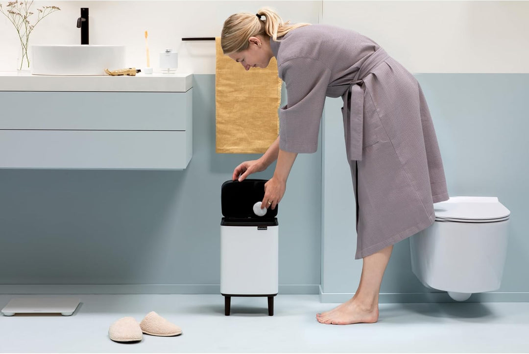 Brabantia - Mülleimer Bo Hi 7L mit Soft-Close-Deckel, herausnehmbarem Inneneimer und Transportgriff