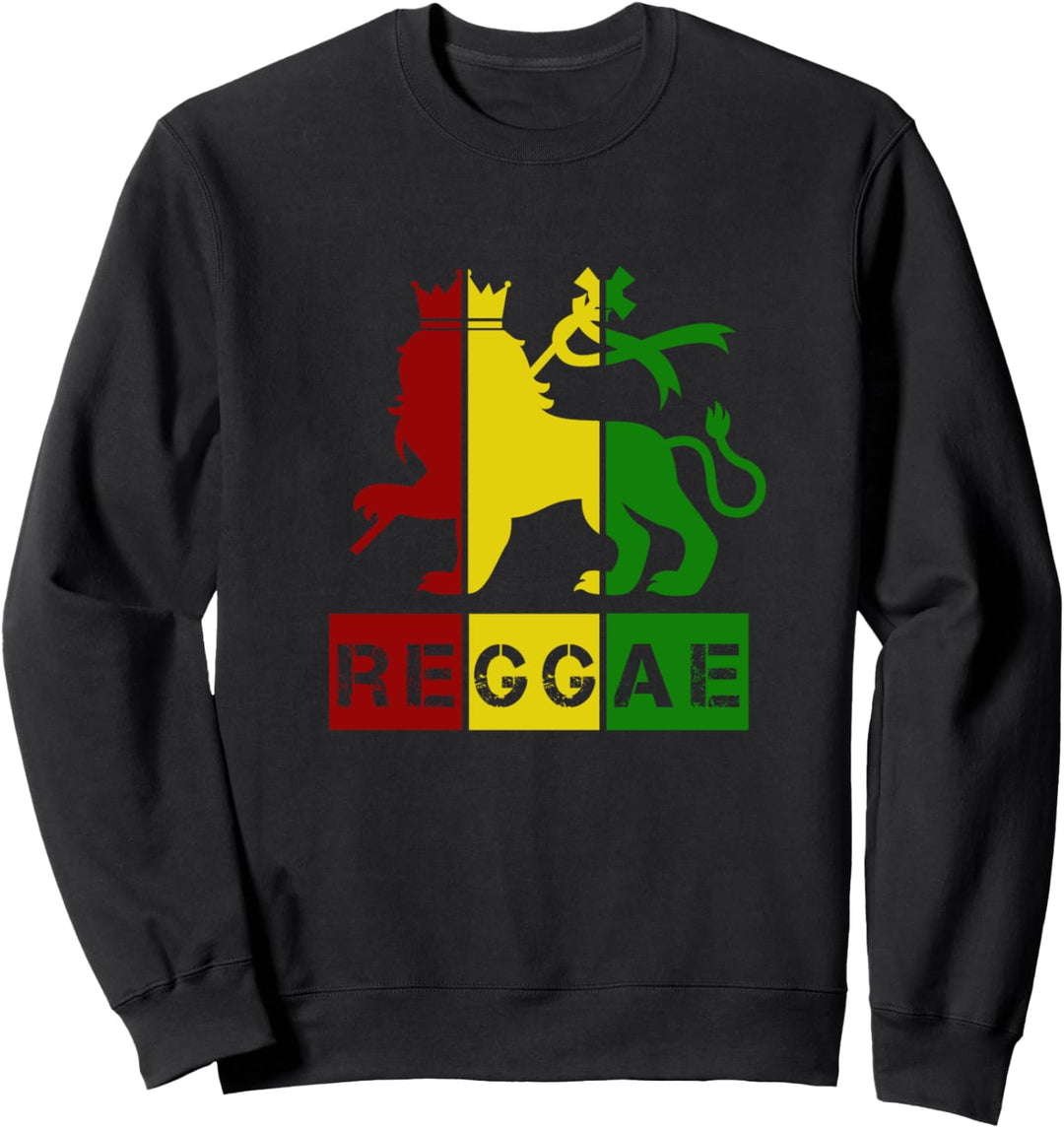 Rastafari Löwe - Reggae Musik - Lion of Judah - Rasta Sweatshirt