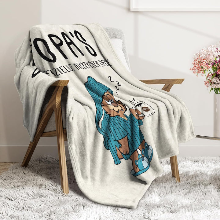 Juratar Geschenke für Opa, Personalisierte Decke Opa Geschenk Geburtstag, Vatertagsgeschenk für Opa,