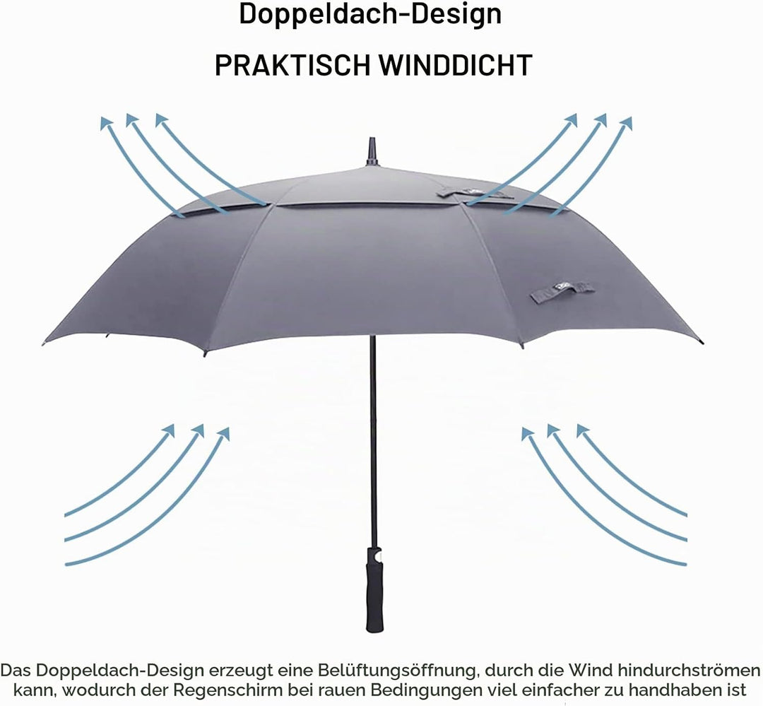 G4Free 47/54/62/68/72 Inch Regenschirm Gross Stockschirm Sturmfest Golf Schirme Automatik Regenschir