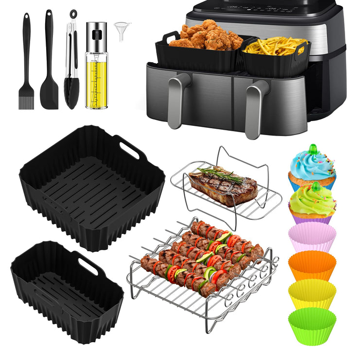 Heissluftfritteuse Zubehör für Philips Dual Basket Airfryer 3000/5000 Serie, Airfryer Zubehör Set fü