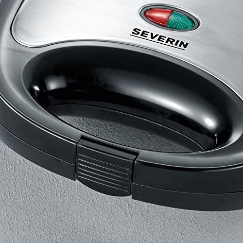 SEVERIN Sandwich-Toaster, Sandwichplatte, 600 W, SA 2969, Edelstahl/Schwarz Noir/Inox Brossé Single