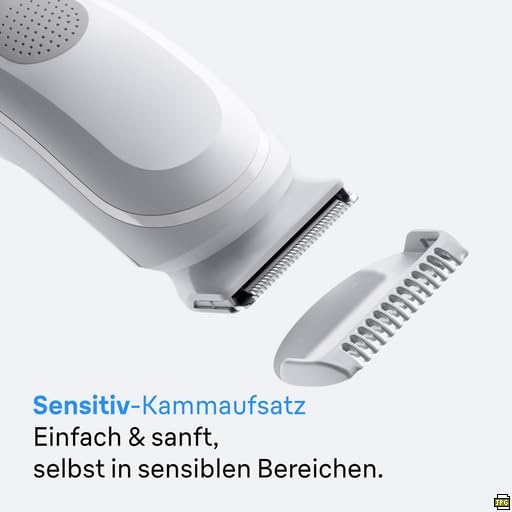 Braun Bodygroomer Series 3, Elektrischer Körperrasierer Herren mit 6 Zubehörteile, Kabelloser Trimme