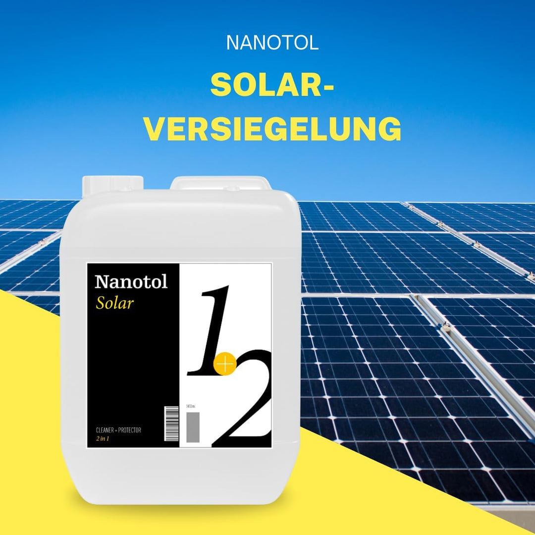 Nanotol Photovoltaik- und Solaranlagen Reiniger für 800 m² - Reiniger + Nanoversiegeung 1+2 für lang