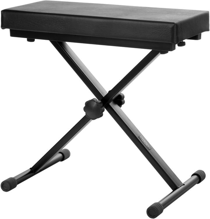 Classic Cantabile Keyboardbank Deluxe schwarz (5cm Schaumstoffpolsterung, 4-stufig höhenverstellbar,