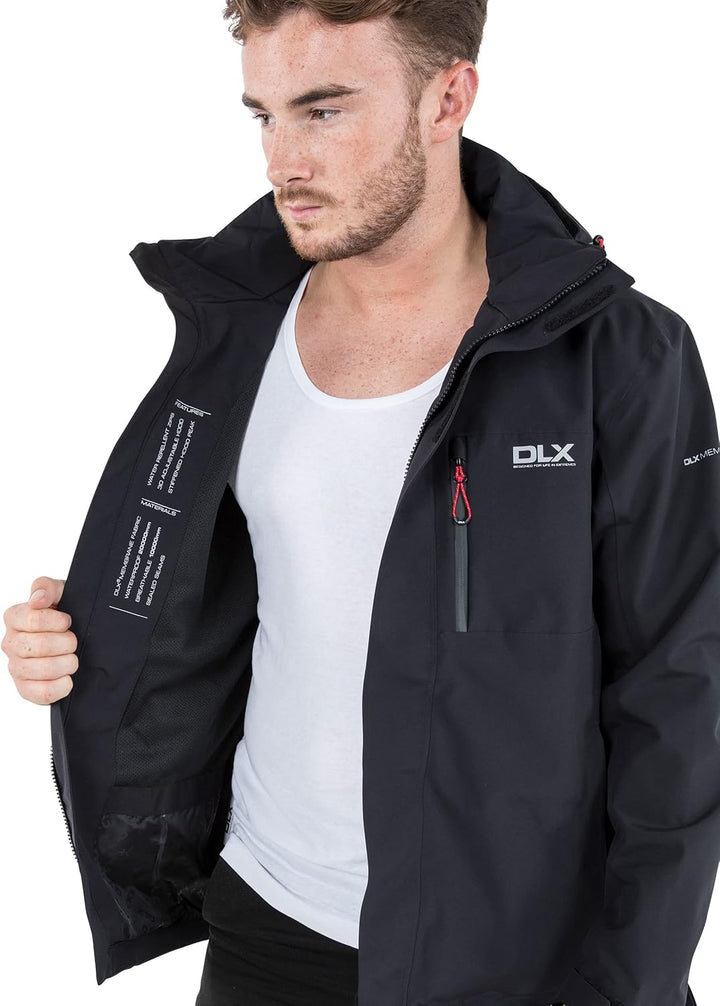 Trespass Herren Oswalt Jacke XXS Schwarz, XXS Schwarz