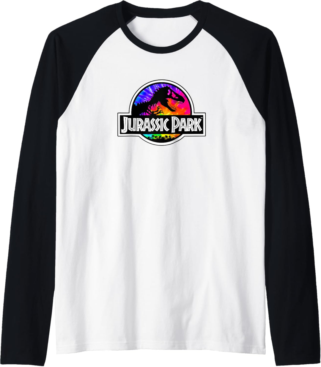 Jurassic Park Tie Dye Classic Logo Raglan