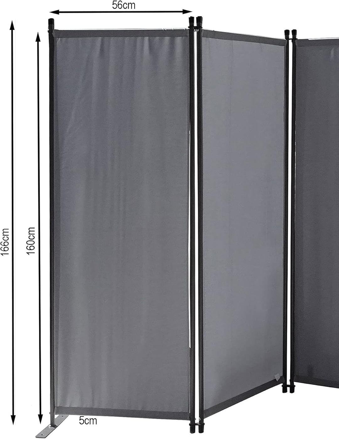 QUICK STAR Paravent 6 Teilig 340x165cm Beige - Garten &amp; Balkon Sichtschutz Stellwand Innen &amp; Aussen