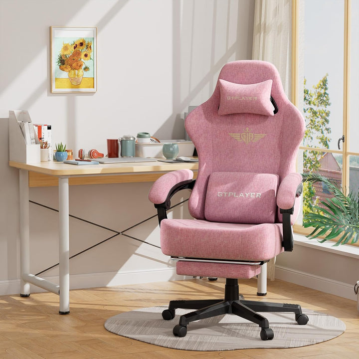 GTPLAYER Gaming Stuhl, Atmungsaktiver Bürostuhl, bürostuhl ergonomisch, Hochwertiger - Stoff, Ergono