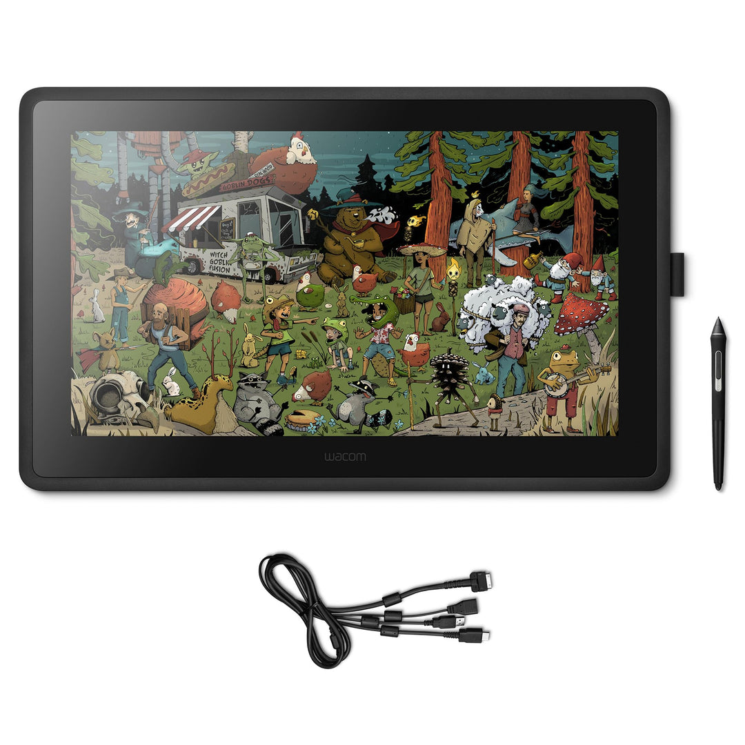 Wacom Cintiq 22 Kreativ-Stift-Display Tablet (mit Standfuss, zum Illustrieren & Zeichnen direkt auf