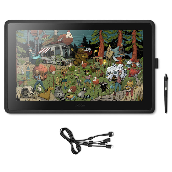 Wacom Cintiq 22 Kreativ-Stift-Display Tablet (mit Standfuss, zum Illustrieren & Zeichnen direkt auf
