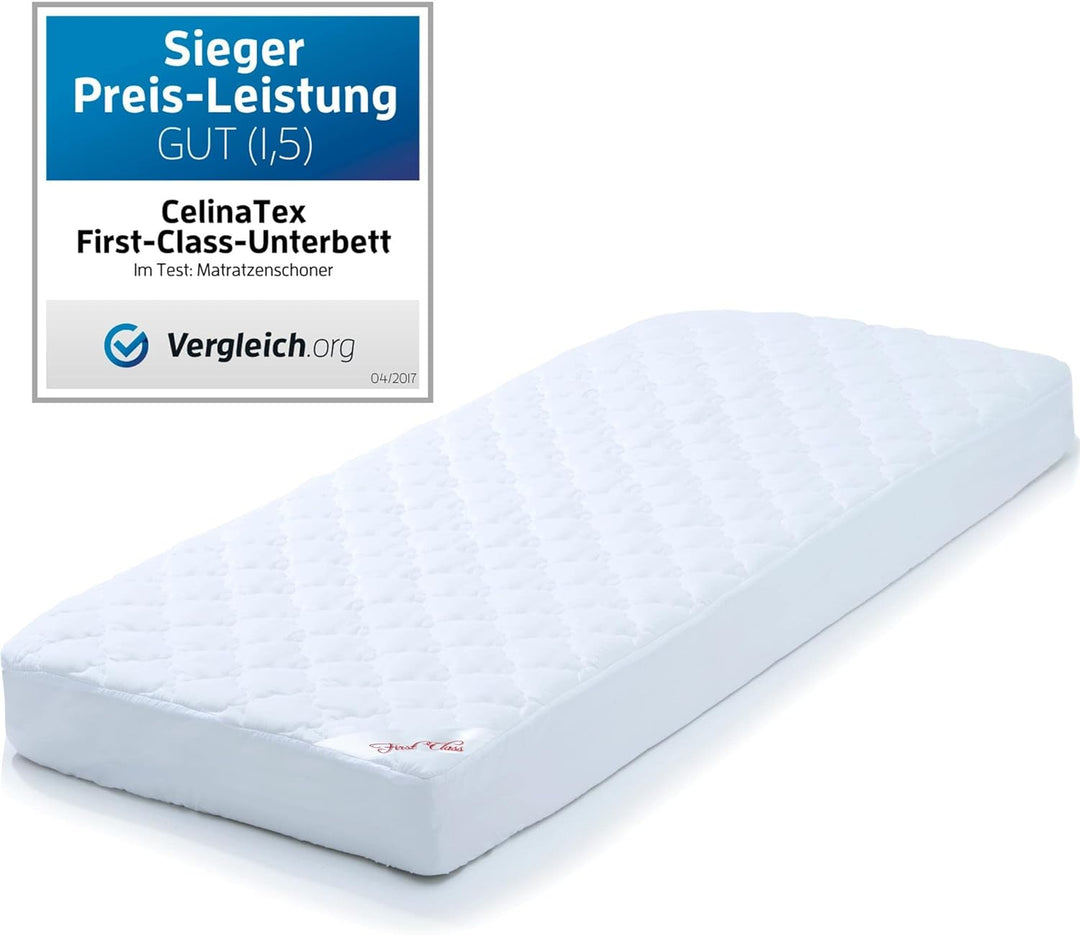CelinaTex First Class Unterbett Matratzen-Schoner 100 x 200 cm Microfaser-Polyester Matratzen-Auflag