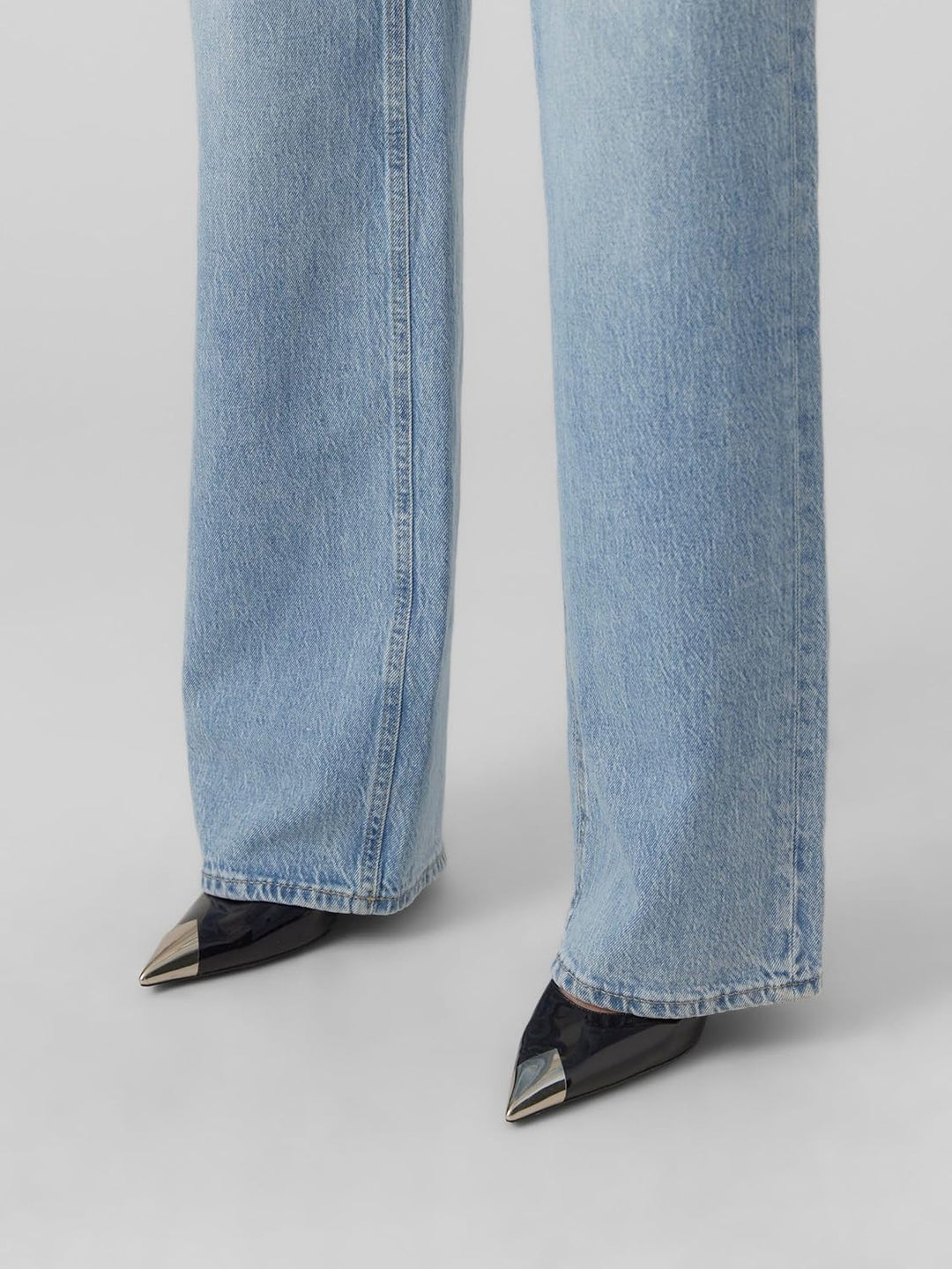 Vero Moda Female Weit geschnitten VMTESSA Hohe Taille Weiter Beinschnitt Jeans 25W / 30L Light Blue