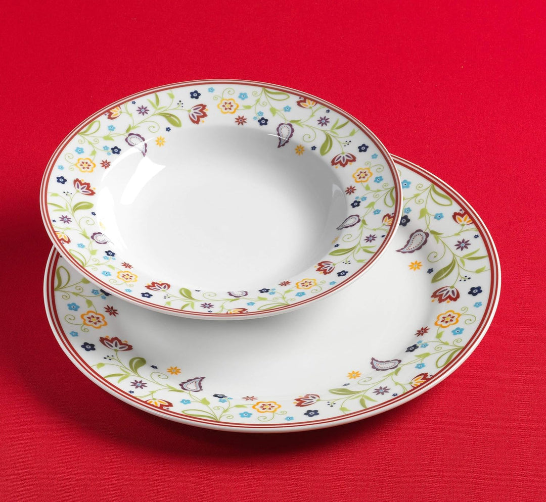 Ritzenhoff &amp; Breker Tafelservice Doppio Shanti, 12-teilig, Porzellangeschirr &amp; Müslischalen-Set Dopp