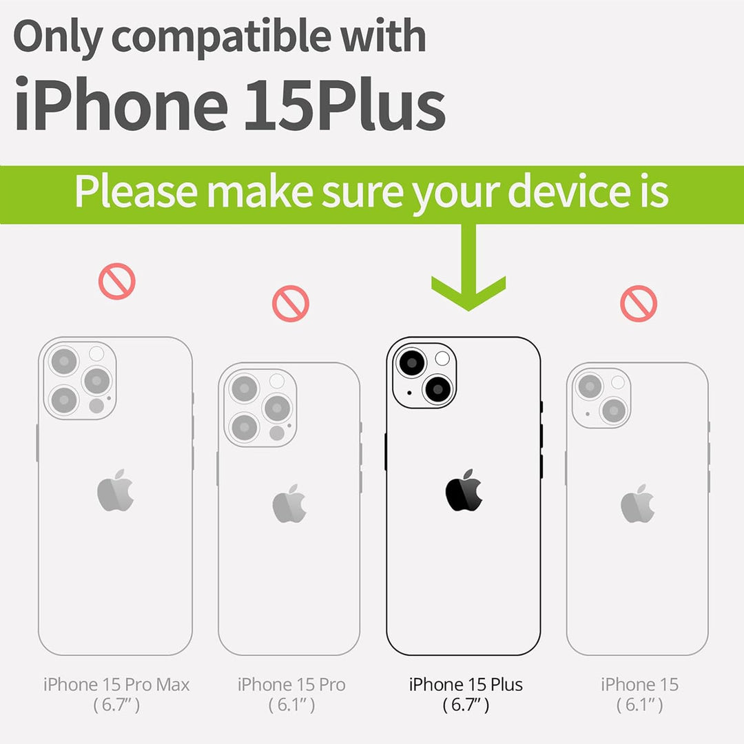 Carveit Holz Handyhülle für iPhone 15 Plus hülle, Kompatibel mit Magsafe Silikon Stossfeste Cover, M