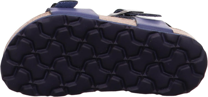 Superfit Jungen Fussbettpantoffel Sandalen, 30 EU Blau 8000