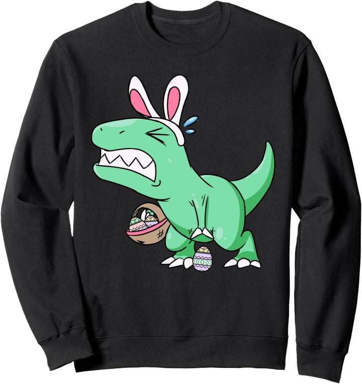 Ostern Dinosaurier T-Rex Eiersuche ist auf lustigen Sweatshirt