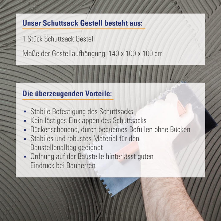 Karl Dahm Schuttsack-Gestell I Robuste Gestell-Aufhängung für Big Bags zur einfachen Entsorgung Ihre