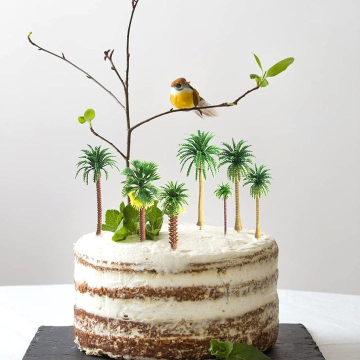 30 Stück Palme, Kunststoff Kokospalmen, Modellbau Bäume, Modell Bäume Miniatur, Landschaft Modell Bä