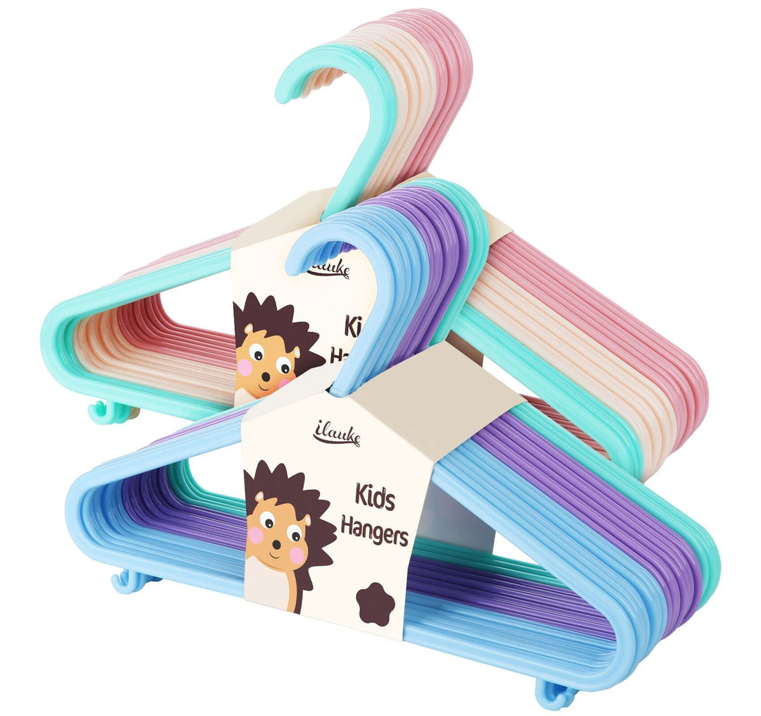 ilauke Babykleiderbügel Set, 40 Stück Kinderkleiderbügel Kleiderbügel Kleiderbügel für Babys und Kle